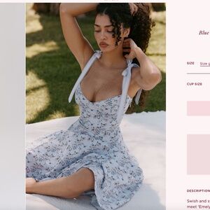 Emily Blue Floral House of CB Dress